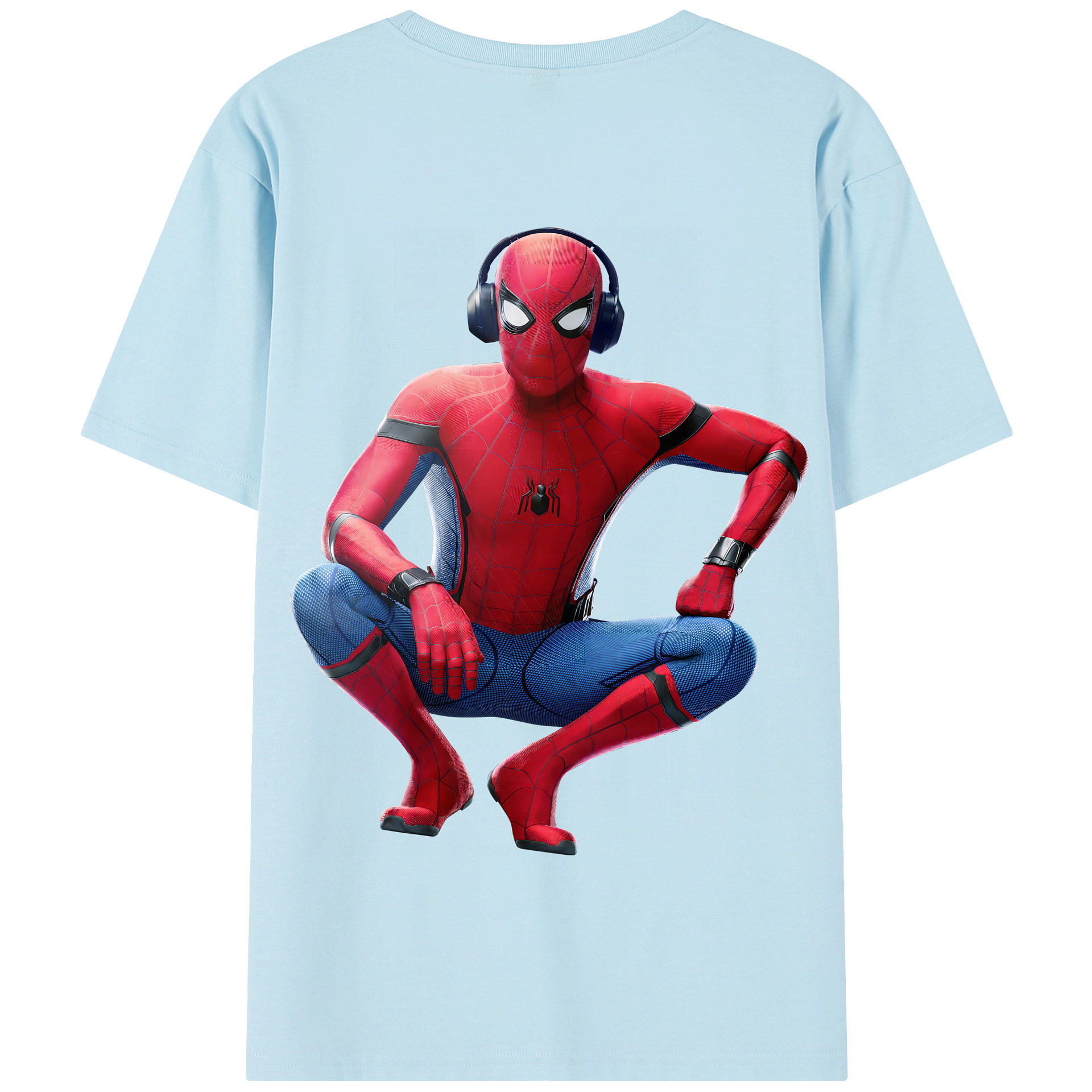 Spider Man スパイダーマン 綿100％半袖Tシャツ（背面プリント）